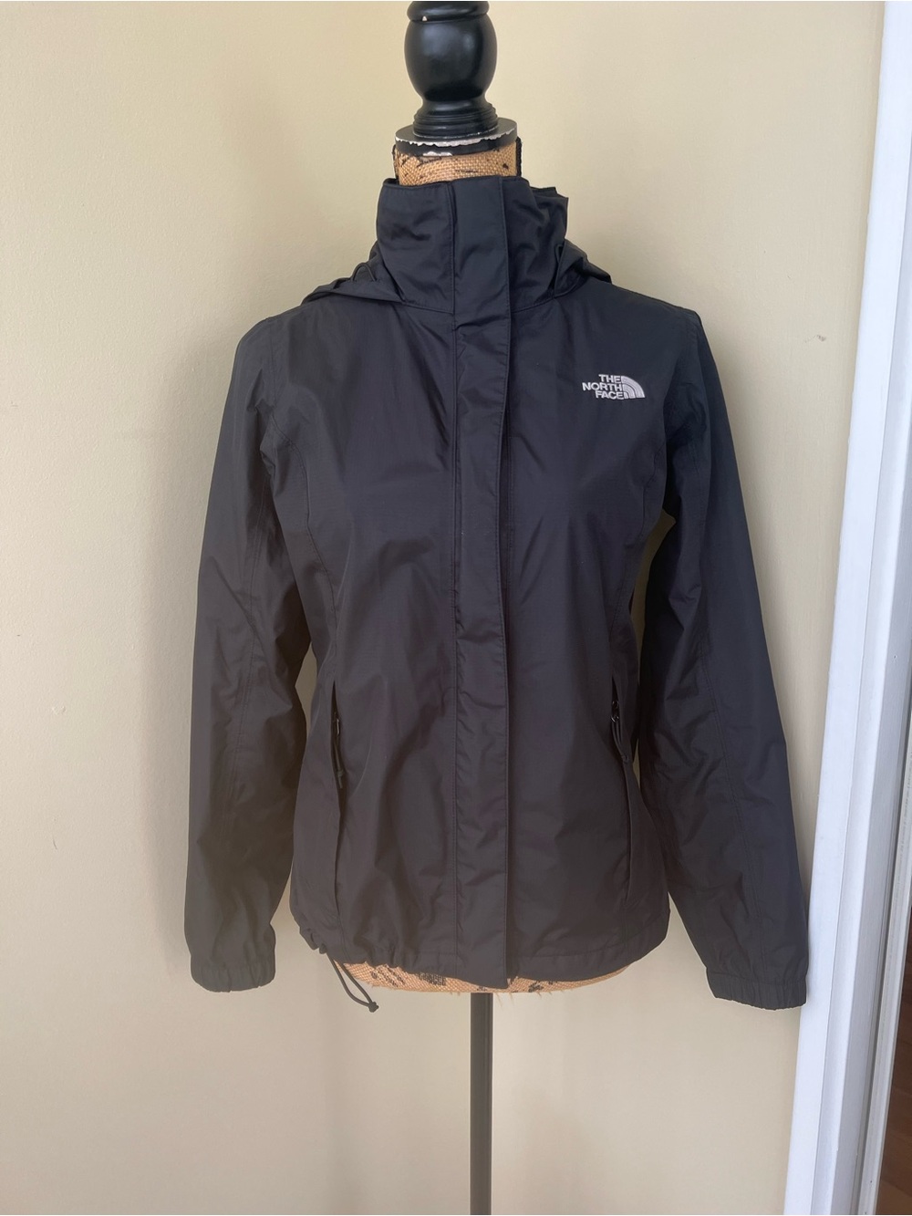The North Face Women's Black Hooded Rain Jacket